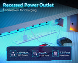 Casaottima 59 Inch Gaming Desk with USB Charging Ports & LED Light - Reversible Computer Desk with 3 Fabric Drawers, Monitor Stand, CPU Stand, and Side Hook, Modern Office Desk, White Casaottima