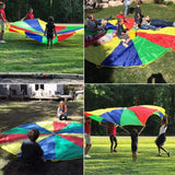 Sonyabecca Kids Play Parachute, Play Parachute 20ft with 16 Handles for Kids Cooperation Group Play Sonyabecca