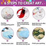 Yunruily Flower Paint by Number Kits for Adults-Flowers Paint by Number for Adults Beginner,White Flower Painting by Numbers on Canvas Gifts Home Wall Decor,16x20 Inch Yunruily