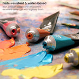 Arteza Metallic Acrylic Paint Set, 50 Colors, 0.41 fl oz/12ml Tubes of Craft Paint, Heavy-Body, Colorful Addition to Your Art Supplies ARTEZA