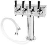 Bev Rite, Stainless Steel Product Draft Beer Kegerator T Tower, Body, 4 Faucets Bev Rite