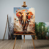 XTXGERL Elephant Paint by Numbers Kit for Adults Beginner, DIY Elephant Paint by Numbers for Adults, Easy Canvas Without Frame Home Wall Decor 16x20 in XTXGERL