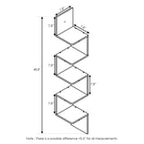 Furinno Rossi 5-Tier Wall Mount Floating Corner Square Shelf, Columbia Walnut Furinno