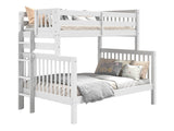 Bedz King BK961EL Bunk Bed, Twin over Full, White Bedz King