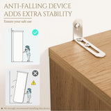 Yechen 64" Fluted Armoire Wardrobe Closet with Doors and Drawer, Wooden Wardrobe Closet Cabinet with Adjustable Shelve, Modern Small Armoires Storage Clothes, Coats for Bedroom, Natural Yechen