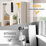 DWVO Bathroom Storage Cabinet, 67" Tall Storage Cabinet with Full Length Mirror ＆ Barn Door, Farmhouse Bathroom Cabinets with Drawers for Kitchen Cabinet, Living Room, Laundry, White Oak DWVO