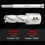 S&F STEAD & FAST Annular Cutter Set, 2-pc, 1/2" Diameter x 1" Depth of Cut for Magnetic Drill Press S&F STEAD & FAST