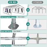 GARTOO 20' x 30' Heavy Duty Party Tent - Outdoor Wedding Gazebo Event Shelter Canopy with Removable Sidewall & 4 Sand Bags for Outdoor Event, Wedding, Birthday Party GARTOO