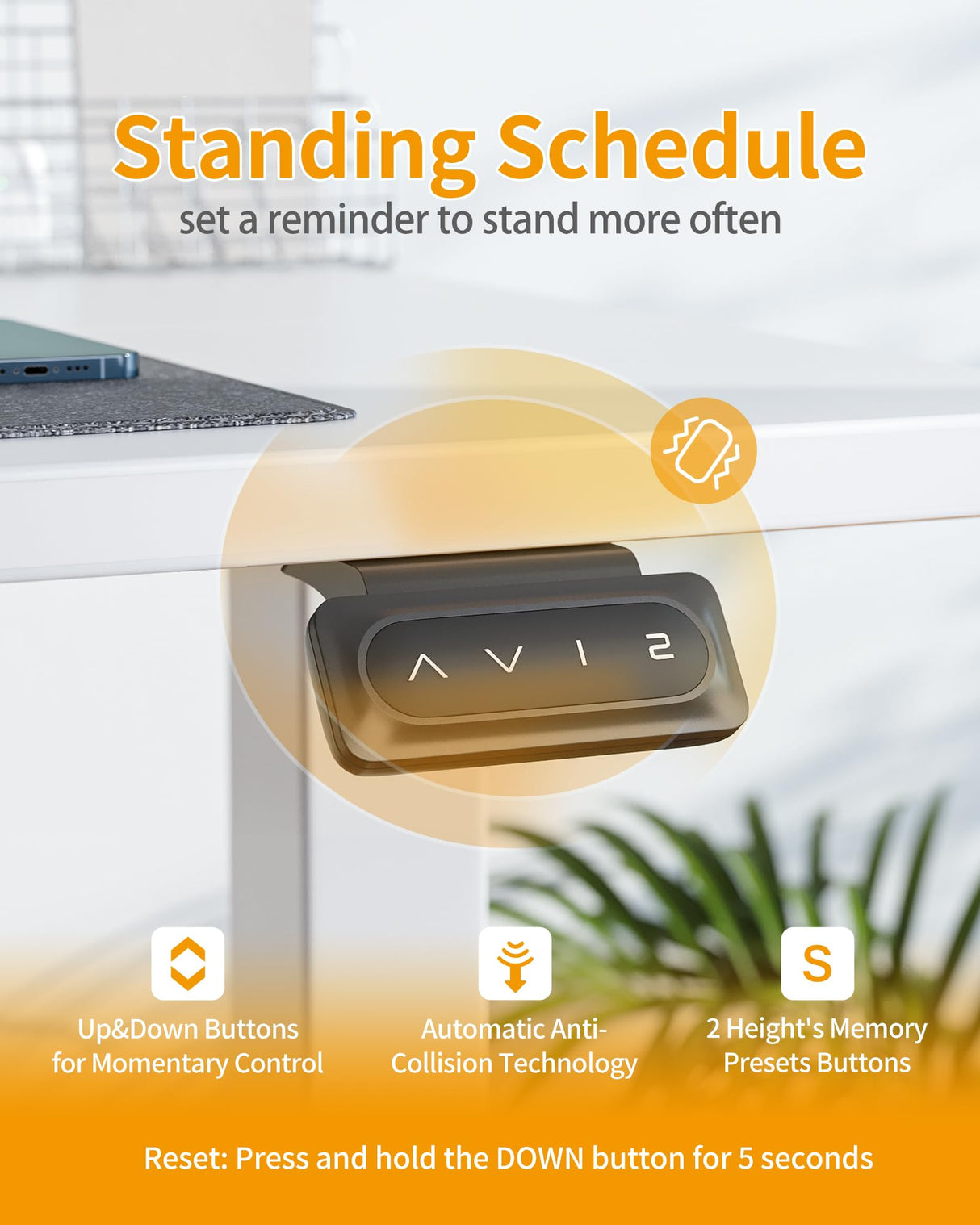 CubiCubi Electric Standing Desk, 60 x 24 Inches Height Adjustable Sit Stand Desk, Ergonomic Home Office Computer Workstation, White CubiCubi