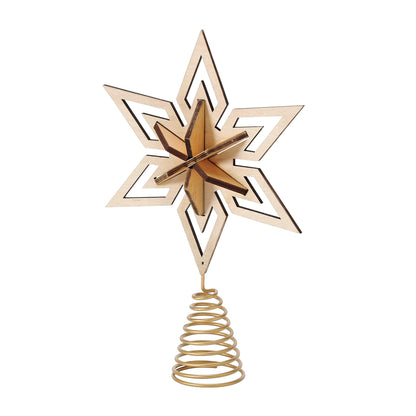 Department 56 Flourish Star Christmas Tree Topper, 11.25 Inch, Brown