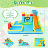 AKEYDIY Bounce House Water Slide for Kids 3-12, Rocket Blast Inflatable Bouncer with UL Blower, 13X12ft Bouncing Castle w/Long Slide, Blow Up Water Slides for Backyard Family Party -Gift for Kids AKEYDIY