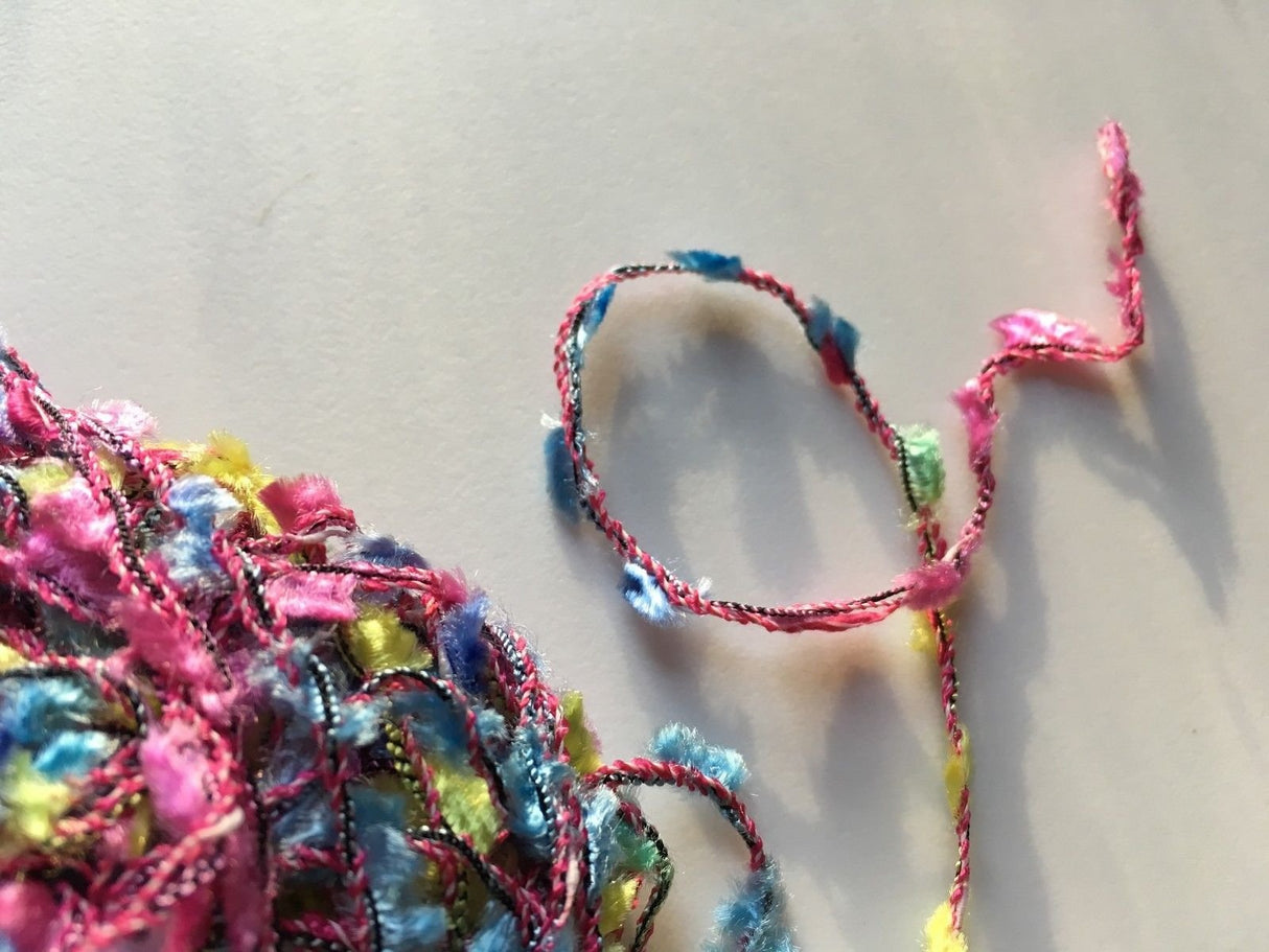 Dark Horse Yarns Flag #402 May Flowers (Blue Lilac Pink Green) Mini Flag 20 Gram Dark Horse Yarns