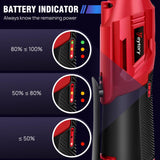 Cordless Electric Ratchet Wrench Set, 3/8" Ratchet Wrench, 12V Power Ratchet Driver with Fast Charger and 300 RPM Speed, 7 Sockets Cordless Ratchet Set with 2*1500 mAh Batteries for Table, Bike, DIY Yiyai