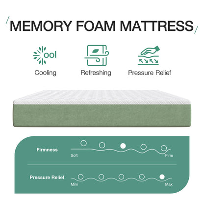 Novilla 12 Inch Twin Size Mattress Memory Foam Mattress with Cooling Gel Foam for Pressure Relief Twin Foam Mattress in a Box Medium Plush Twin Bed Mattress