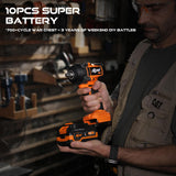 DECERK Cordless Impact Wrench Kit for Car, 1/2 Inch Driver, Brushless, 21V MAX, 650Ft-lbs (900N.m), Impact Gun with 2×4.0Ah Battery, Power Electric Wrench for Truck Tire/House/Mower Decerk