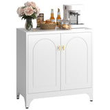 TIMELESS PIECES Coffee Bar Cabinet,Kitchen Storage Cabinet,Buffet Cabinet with Storage and Adjustable Shelf,White Sideboard Buffet Cabinets for Living Room TIMELESS PIECES
