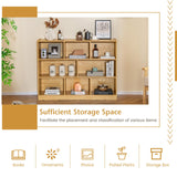 Giantex 8 Cube Bookcase, Freestanding 3-Tier Open Bookshelf, Modern Storage Display Cabinet, Wood Cube Storage Organizer for Living Room, Kid’s Room, Burlywood Giantex