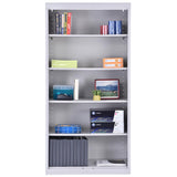 Sandusky BA40361872-05 5-Shelf Elite Series Wielded Bookcase with Adjustable Shelves, Open Display Bookshelf for Home, Office, 18"D x 36"W x 72"H, Dove Gray Sandusky