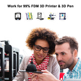 AMOLEN 3D Printer Filament Bundle, Temp Change PLA Filament 1.75mm Bundle,Color Change with Temperature Filament Sets, 3D Printing Filament +/- 0.02mm, Green/Blue/Red/Orange, 200g X 4 AMOLEN