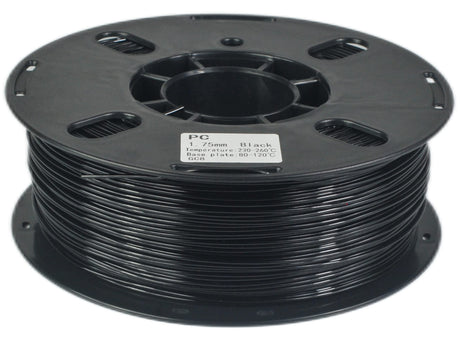 RANKI Polycarbonate Filament 1.75mm 1KG, Outdoor Use Tough PC 3D Printer Filament, High Temperature Resistance, 1 KG Spool, (Black) RANKI