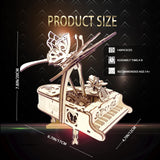 3D Wooden Puzzle for Adults - Piano DIY Music Box Wood Model Kits Construction Craft Kits Mechanical Jigsaw Puzzles for Age 15+ Years Old auryee