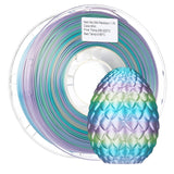 FXAAGFH 1KG 3D Printer Filament 1.75 mm Rainbow Color, Shining 3 D Print PLA Printing Filament +/-0.03mm, 2.2lbs Silk PLA FXAAGFH