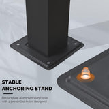 PURPLE LEAF 10' x 13' Outdoor Retractable Pergola with Double Sun Shade Canopy Patio Aluminum Pergola with String Lights for Backyard Deck Garden, Gray PURPLE LEAF