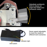 Hiqalty Electric Belt-Sander Polishing-Grinding Sharpener Adjustable -13 x 1.2in DIY Power Sanding Machine Mini Bench Belt Grinder Kit, Multifunctional for Knife Making, Woodworking(mini belt sander) Hiqalty