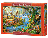 CASTORLAND 500 Piece Jigsaw Puzzles, Forest Life, Charming View of Deer and Animals in The Forest, Adult Puzzle, Castorland B-52929 Castorland