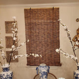 Bamboo Roller Blinds for Living Room Windows, Sun Bamboo Window Blind 15" 20" 22" 24" 26" 28" 30" 32" 34" 36" 38" 40" 42" 44" 46" 48" 50" 52" 57" 62" 67" 72" Roll-up Shade Customizable Cordless Cocoa WoodArtSupply
