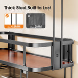 LAMU 3-Tier Over-The-Toilet Storage Shelf, Bathroom Organizer, Large Capacity, No-Drill Installation, Rust-Resistant Thick Material, Perfect for Bathroom Shelf, Black LAMU