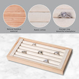 Kanwoder Bamboo Ring Holder,Ring Display Stand,Jewelry Organizer Stand for Rings Earrings Selling（Beige） Kanwoder