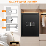 3.0 Cub Large Home Safe Fireproof Waterproof, Digital Firep roof Safe Box With Fireproof Bag, Combination Lock and Alarm Systerm, Fire Safes for Home Documents Money Valuables Bukumo