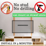 No Stud TV Wall Mount, Drywall Studless TV Hanger No Damage, No Drill, Non Screws, Flat Screen Easy Install Bar Bracket fits VESA 12-55 inch TVs up to 99 lbs, Include Hardware Levels Auoace