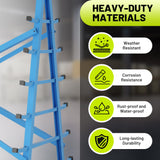 Hymula Horizontal Lumber Storage Rack, Heavy Duty 2000 LBS, 60” W x 66” H x 40” D, 7-Tier Metal Garage Shelf with Adjustable Arms for Wood, Pipes, and Building Materials Hymula