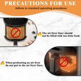 Disposable Paper Liners, 120 Pcs Square Airfryer Parchment Cooking Non-Stick Liner Accessories, Microwave Oven, Frying Pan, Oil-proof Air Fryers Filters Sheet for 2 3 4 4.5 Qt Baking Basket PADIMAT