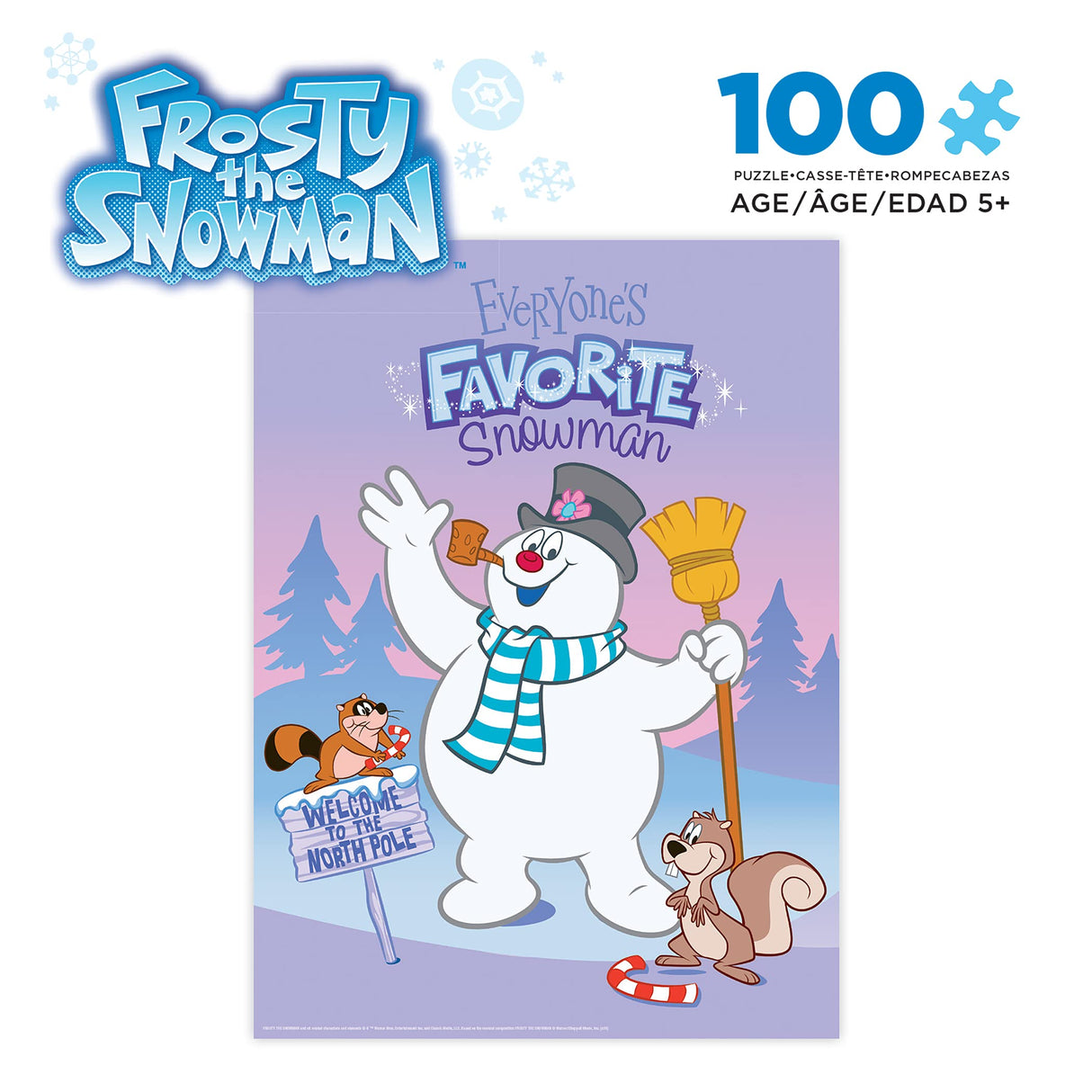 Ceaco - Frosty The Snowman - Everyone’s Favorite Snowman - Holiday- 100 Piece Jigsaw Puzzle Ceaco