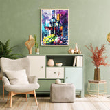 UPABLUNSO Adult Diamond Painting Set Wine Bottles and Glasses with Grape DIY 5D Round Full Diamond Wine Perfect for Family Leisure and Living Room Bedroom Wall Decoration 12x16 inch UPABLUNSO
