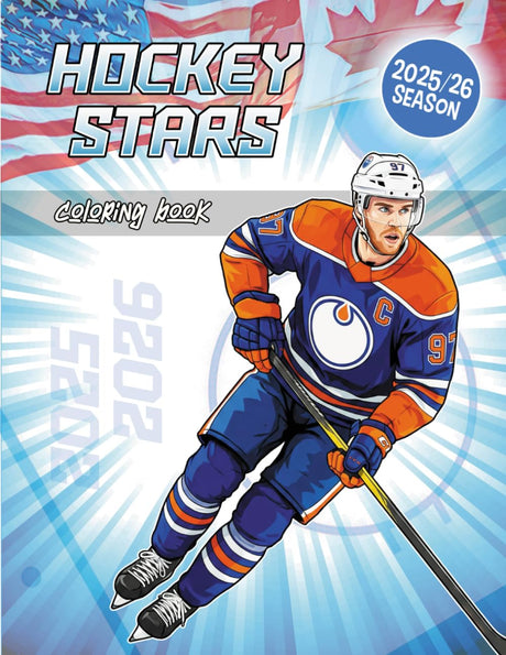 Hockey Stars Coloring Book: All the Best Players of the Season Ready to Color (for Kids and Adults) Majosta