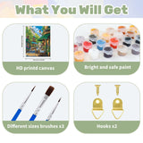 Ceiomez Paint by Numbers Kit for Adults, Street Cafe Paint by Number, Street Paint by Numbers for Adults Beginner for Gift Home Wall Decor 16x20 Inch Ceiomez