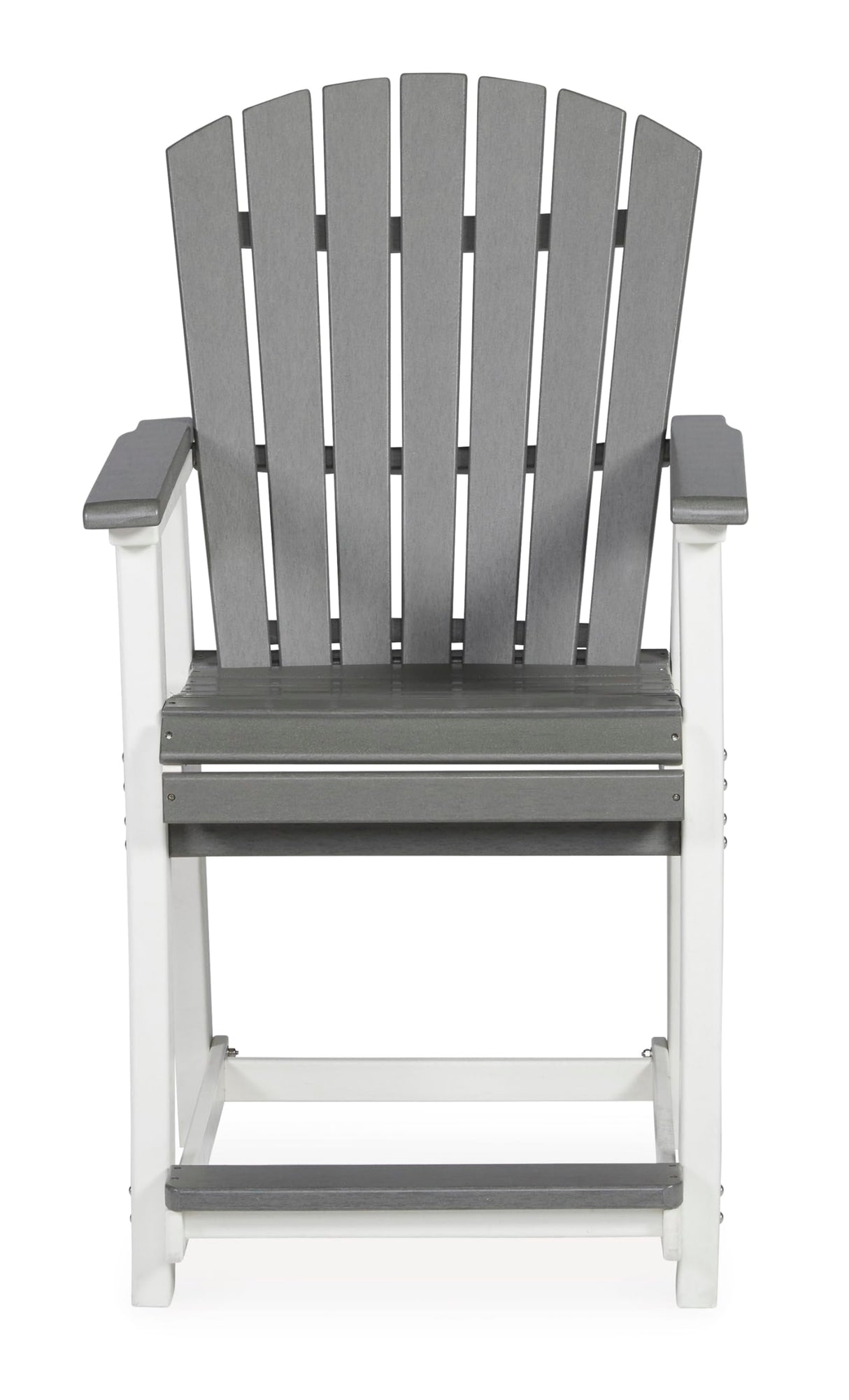 Signature Design by Ashley Outdoor Transville HDPE Patio Barstool, 2 Count, Gray Signature Design by Ashley