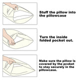 BEDSUM Microfiber Standard Pillowcases Set of 2, Soft Wrinkle Resistant and Easy Care Pillow Cases with Envelope Closure for Kids, 20x26 inches, White BEDSUM