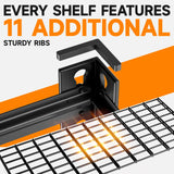 cynnda 4-Tier 40" W X 20" D X 60" H Garage Storage Shelves 2200LBS Garage Shelving Heavy Duty Adjustable Units Rack Metal Utility Shelf(Black) cynnda