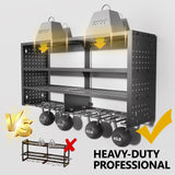 RacKeaLsi Large Power Tool Organizer Wall Mount, 4 Layer Garage Storage Cordless Tool Organizer with 8 Drills Holder, Heavy Duty Premium Metal Load 400 lbs, Ideal Garage Organization Gifts for Men RacKeaLsi