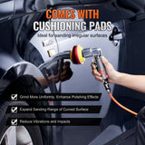 VEVOR 1/2/3 Inch Random Orbital Air Sander, High-Speed 15000RPM Mini Pneumatic Sander for Auto Body Work, 58PCS Air Powered Sander Kit with Sandpapers, Wool Pad, Wavy Sponges VEVOR