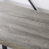 HSH 4-Shelf Vintage Industrial Bookshelf, Rustic Gray Wood and Metal 4 Tier Bookcase, Open Wide Etagere Book Shelf for Home Office Livingroom Bedroom Dispaly, Light Grey Oak HSH