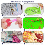 Dorwendis Beach Diamond Painting Kits for Adults,4 Pack Seashell Starfish DIY Diamond Art Kits for Beginners,5D Diamond Art,Full Round Drill Sunset Diamond Painting for Home Wall Decor Gifts12X16 inch Dorwendis