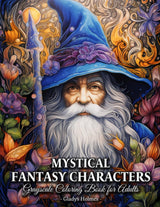 Mystical Fantasy Characters: Enchanted Fantasy Creatures Grayscale Coloring Book For Adults WoodArtSupply