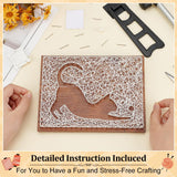 INFUNLY Cat String Art Kit Handmade DIY Craft Kit for Adults Creative Handmade Kit for Pet Lovers Wooden Frame Board with Pre Punching DIY Home Art Project for Beginners Cat Wall Art for Bedroom Decor INFUNLY