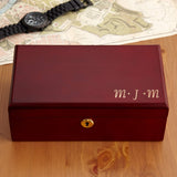 Let's Make Memories Personalized Engraved Wooden Valet - Keepsake Box - Secure Storage - For Dads and Grads - Father's Day Gift - 9" W x 5" L x 3.5" Let's Make Memories